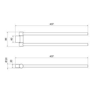 Полотенцедержатель Timo Luiro 18559/17 золото матовое